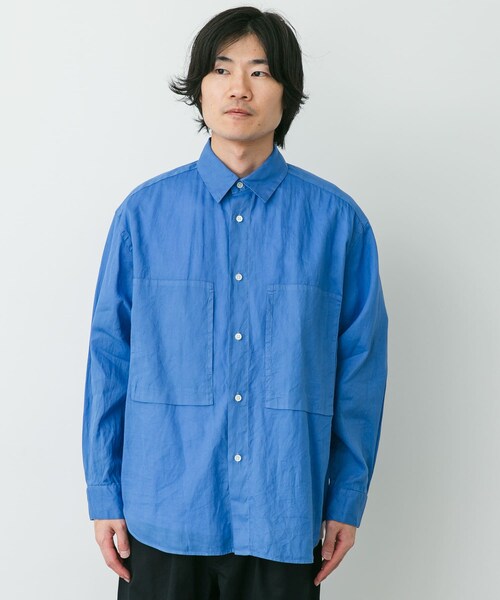 URBAN RESEARCH DOORS(アーバンリサーチドアーズ)の「STILL BY HAND GARMENT-DYE OVER SHIRTS(シャツ/ブラウス・メンズ・SKY BLUE/ECRU/BLACK NAVY・46/48)」の9枚目の写真