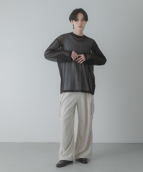 SENSE OF PLACE by URBAN RESEARCH(センスオブプレイスバイアーバンリサーチ)の「アソートシアーロングTシャツ(その他トップス・メンズ・BLACK/BLK MARBLE/KHK MARBLE/BLU MARBLE・M/L)」の12枚目の写真