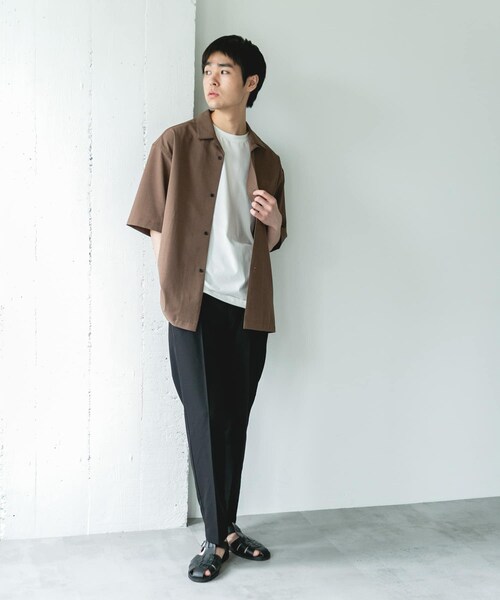 URBAN RESEARCH DOORS（アーバンリサーチドアーズ）の「サマーウールライクテーパードトラウザー（その他パンツ・メンズ・BLACK/CHARCOAL/GREIGE/KHAKI・S/M/L/XL）」の9枚目の写真
