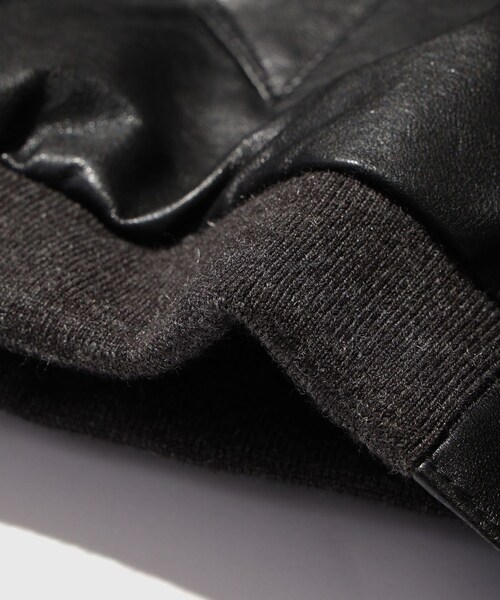 ADAM ET ROPE'(アダムエロペ)の「A-2 GOAT LEATHER BLOUSON(ライダースジャケット・メンズ・ブラック・L/M/S)」の17枚目の写真