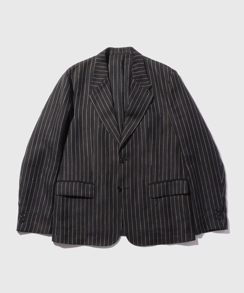 ADAM ET ROPE'（アダムエロペ）の「リネンブレザー（テーラードジャケット・メンズ・ブラック/ベージュ系・L/M）」の5枚目の写真