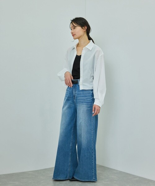 ROPE'（ロペ）の「【WEB・一部店舗限定】【接触冷感/UVカット】チュールコンビテレコタンクトップ（タンクトップ・レディース・ブラック/ホワイト/ピンク・F）」の8枚目の写真