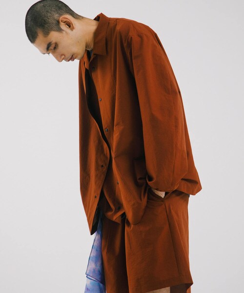 EKAL(エカル)の「『吸水速乾/通気性/軽量』DOT AIR NO COLLOR CARDIGAN(カーディガン/ボレロ・メンズ・ネイビー/ブラック/ブリック・M/L)」の3枚目の写真