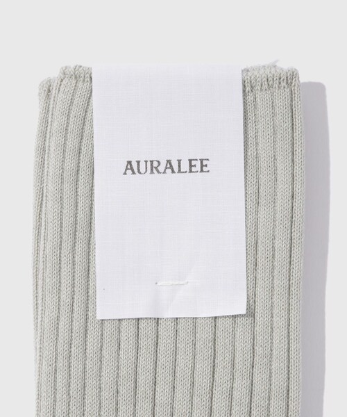 ADAM ET ROPE'（アダムエロペ）の「【AURALEE/オーラリー】GIZA HIGH GAUGE SOCKS（ソックス/靴下・メンズ・ブラック/ホワイト/グリーン・F）」の10枚目の写真