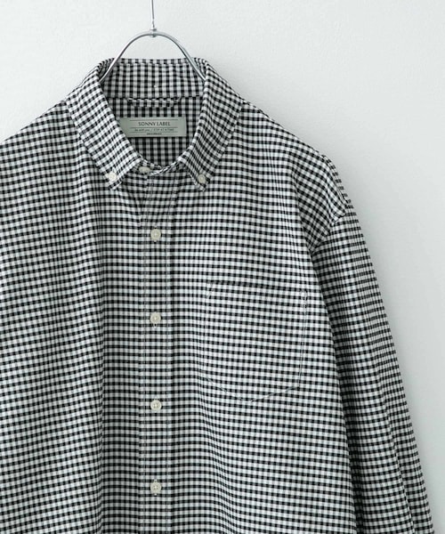 URBAN RESEARCH Sonny Label（アーバンリサーチサニーレーベル）の「抗菌オックスボタンダウン長袖シャツ（シャツ/ブラウス・メンズ・ホワイト/ネイビー/オフストライプ/ギンガムチェック/サックス/グレー・S/M/L/XL）」の3枚目の写真