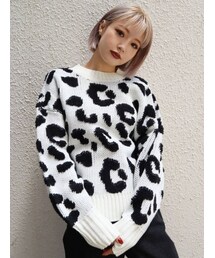 EMODA | LEO PATTERN KNIT TOP(ニット/セーター)