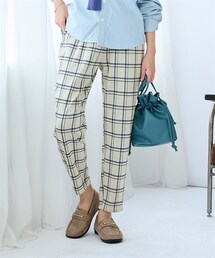 nissen | 大きいサイズ (MO-FU POKA）裏シャギーテーパードパンツ（ゆったりヒップ）(パンツ)