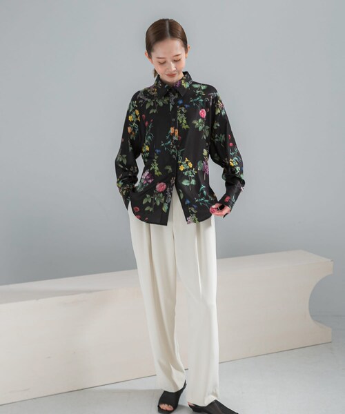 URBAN RESEARCH ROSSO（アーバンリサーチロッソ）の「ボタニカルプリントデザインシャツ（シャツ/ブラウス・レディース・OFF/BLACK・Free）」の19枚目の写真