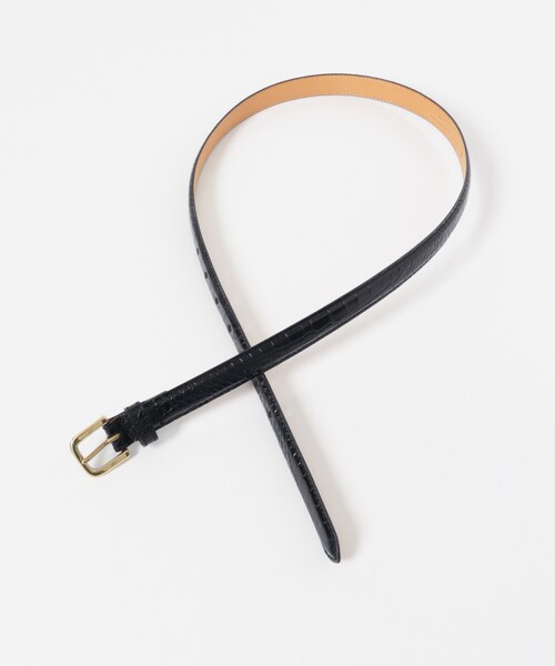 URBAN RESEARCH（アーバンリサーチ）の「Scye　PRESS CROCO DRESS BELT（ベルト・メンズ・ダークブラウン/クロ・M）」の5枚目の写真
