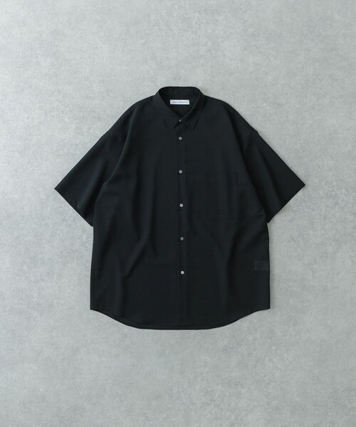 URBAN RESEARCH（アーバンリサーチ）の「ウォッシャブルウールサイロフィルショートスリーブシャツ（シャツ/ブラウス・メンズ・NAVY/BLACK/CHARCOAL・M/L/XL）」の5枚目の写真