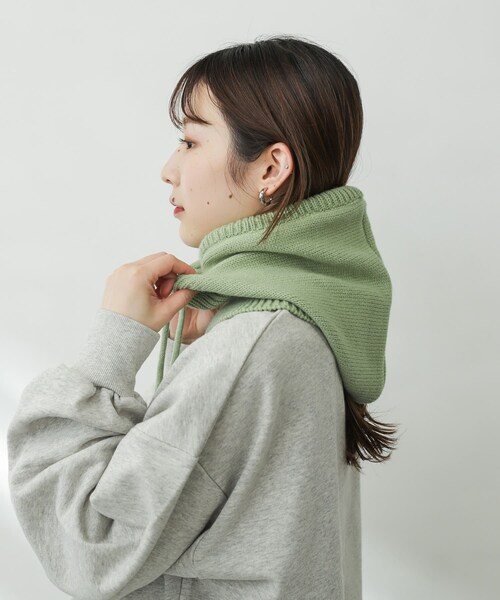 SENSE OF PLACE by URBAN RESEARCH(センスオブプレイスバイアーバンリサーチ)の「バラクラバ(ニットキャップ/ビーニー・レディース・GREEN/BLACK/IVORY・one)」の14枚目の写真