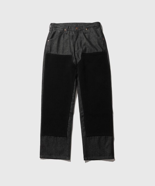 ADAM ET ROPE'（アダムエロペ）の「【Wrangler for WILD LIFE TAILOR】 EX SUEDE DOUBLE KNEE JEAN（デニムパンツ・メンズ・ブラック/ネイビー・28/29/30/31/32/33/34/36）」の7枚目の写真