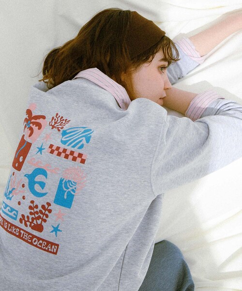 URBAN RESEARCH Sonny Label（アーバンリサーチサニーレーベル）の「TOYAMEGコラボアートプリントスウェット（スウェット・レディース・グレー/アイボリー/ピンク・Free）」の15枚目の写真