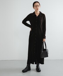 URBAN RESEARCH | ベロアシャツカラーワンピース(ワンピース)