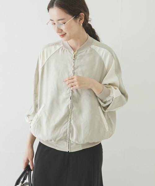 URBAN RESEARCH(アーバンリサーチ)の「REMI RELIEF エコスウェードラグランZIP JACKET(ブルゾン・レディース・GRAGE/SAX・S)」の7枚目の写真