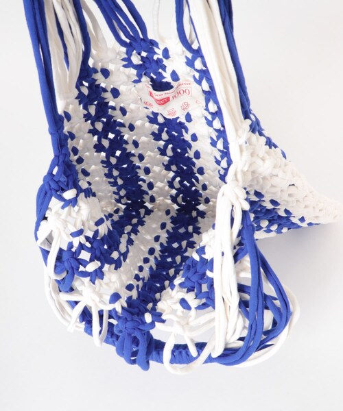 THE GOODLAND MARKET（ザグッドランドマーケット）の「PROJECT 1000　MACRAME NET（ハンドバッグ・レディース・ylw×kha/blu×ivory/pk×grn/red × sax・One）」の14枚目の写真