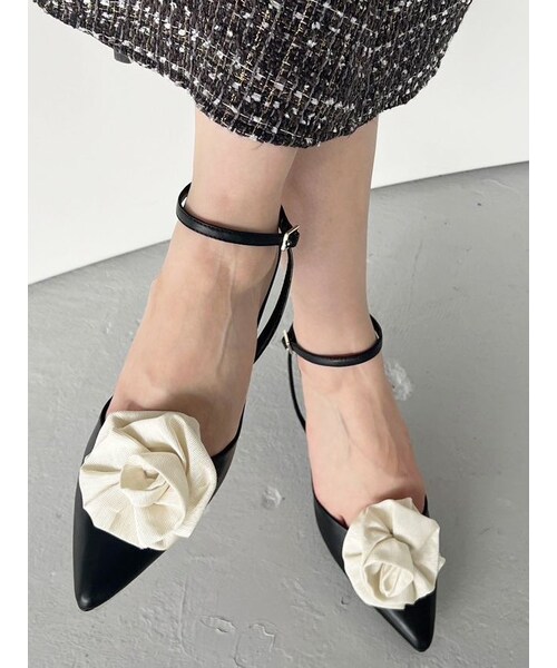 MERCURYDUO（マーキュリーデュオ）の「コサージュミュールパンプス（パンプス・レディース・ブラック/レッド・36/38）」の20枚目の写真