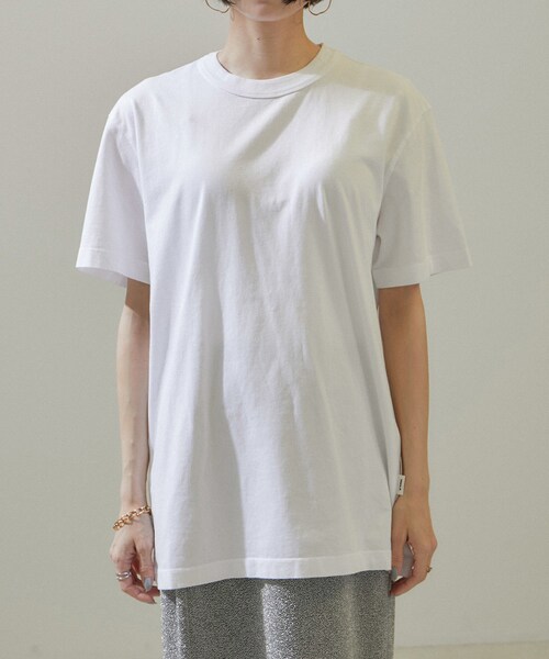 ADAM ET ROPE'（アダムエロペ）の「【J'aDoRe・店舗限定】【TEKLA（テクラ）】Short Sleeve Sleeping T-shirt（Tシャツ/カットソー・レディース・ブラック/ホワイト・S/XS）」の19枚目の写真