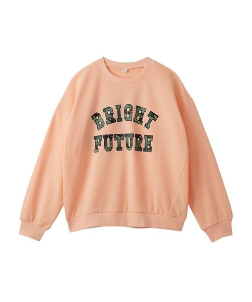 nissen（ニッセン）の「ビッグシルエットプリントスウェットトレーナー（女の子）（スウェット・キッズ・サックス/ピンク/杢グレー/オレンジ/黒/オフホワイト・140/150/160）」の18枚目の写真