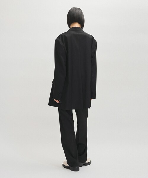 ADAM ET ROPE'（アダムエロペ）の「【サステナブル】・【オケージョン】ダブルブレストジャケット（テーラードジャケット・レディース・ブラック/グレー/オフホワイト・36/38）」の10枚目の写真