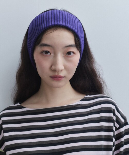 ADAM ET ROPE'（アダムエロペ）の「【WEB限定】ボリュームニットターバン（ヘアバンド・レディース・ブラック/チャコール/カーキ系/パープル・F）」の12枚目の写真