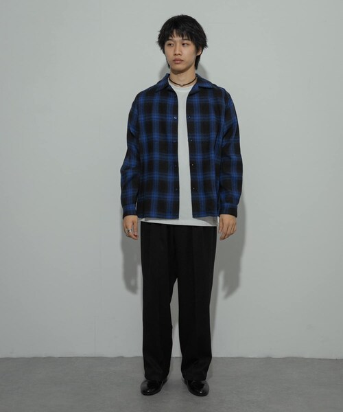 SENSE OF PLACE by URBAN RESEARCH（センスオブプレイスバイアーバンリサーチ）の「『セットアップ対応』ウールライクダブルタックワイドパンツ（その他パンツ・メンズ・BLACK/CHARCOAL/GREIGE/NAVY・S/M/L）」の19枚目の写真