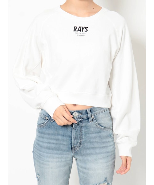 RAYS BACKメッシュドッキングスウェットトップス