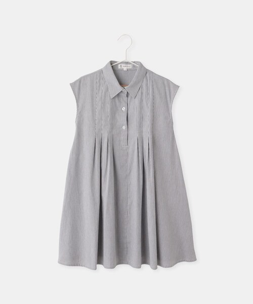 ROPE' PICNIC(ロペピクニック)の「【KIDS/キッズ】コードレーンシャツワンピース(シャツワンピース・キッズ・ブラック系/サックス・120/130/140/150)」の10枚目の写真