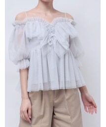 dazzlin | スクエアフリルペプラムブラウス(シャツ/ブラウス)