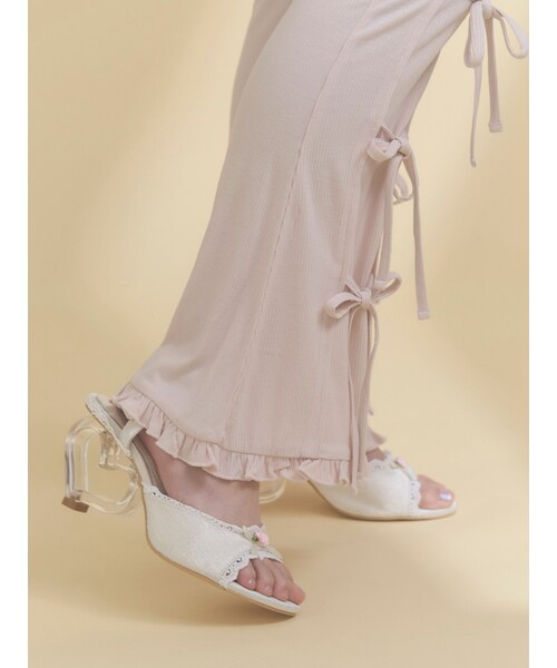 merry jenny（メリージェニー）の「ハートヒールストラップサンダル（サンダル・レディース・アイボリー/ブラック・M/L）」の16枚目の写真