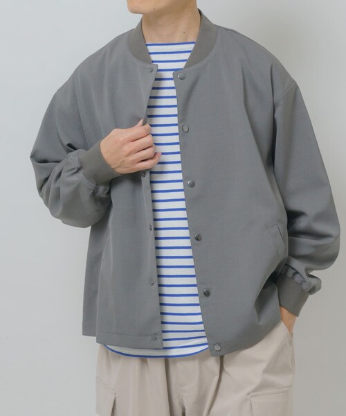 ITEMS URBANRESEARCH（アイテムズ アーバンリサーチ）の「『イージーケア/吸水速乾/接触冷感』高機能ドライタッチスナップブルゾン(楽着シリーズ)（ブルゾン・メンズ・KHK/GRY/SUMI-KURO/BEG・M/L）」の18枚目の写真