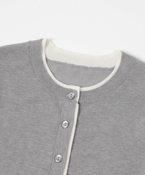URBAN RESEARCH Sonny Label（アーバンリサーチサニーレーベル）の「配色フリルニットカーディガン（カーディガン/ボレロ・レディース・グレー/ネイビー/ブラウン・Free）」の13枚目の写真
