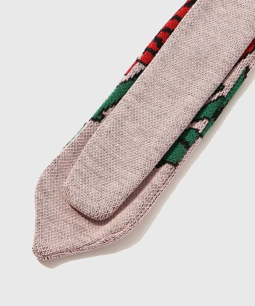 ADAM ET ROPE'（アダムエロペ）の「【TENDER PERSON/テンダー パーソン】JAQUARD KNIT TIE（ストール/ショール・メンズ・ブラック/ホワイト/ピンク・F）」の9枚目の写真