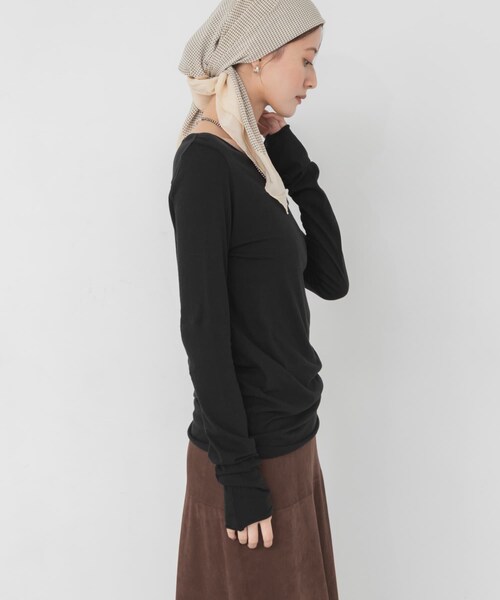 URBAN RESEARCH(アーバンリサーチ)の「THYARD ハイゲージカットソー(Tシャツ/カットソー・レディース・OFF WHITE/BLACK/BROWN・Free)」の17枚目の写真