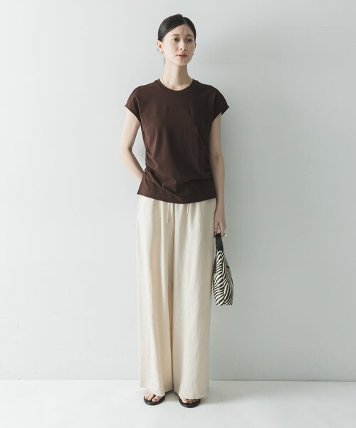 URBAN RESEARCH(アーバンリサーチ)の「ラミーレーヨンイージーパンツ(その他パンツ・レディース・BEIGE/BLACK・36/38)」の19枚目の写真