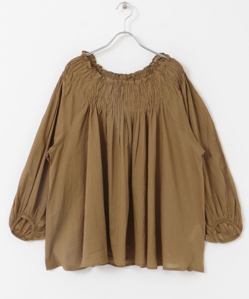 URBAN RESEARCH ROSSO（アーバンリサーチロッソ）の「TORRAZZO DONNA　インドコットンランダムタックブラウス（シャツ/ブラウス・レディース・BROWN/L.PINK/BLACK・FREE）」の14枚目の写真