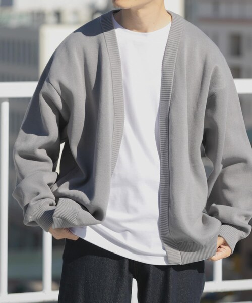 ITEMS URBANRESEARCH（アイテムズ アーバンリサーチ）の「『洗濯可/抗菌/防臭/UVカット』高機能リブニットカーディガン+インナー セット（ニット/セーター・メンズ・BLK/BLU/BEG/GRY・M/L）」の13枚目の写真