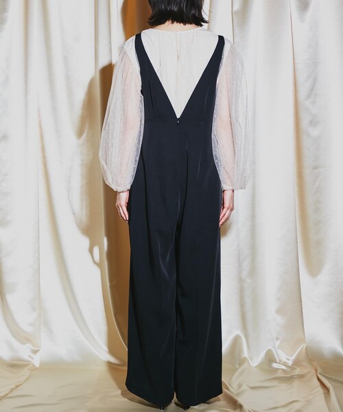 URBAN RESEARCH ROSSO（アーバンリサーチロッソ）の「ワイドパンツデザインオールインワン（サロペット/オーバーオール・レディース・BLACK/BEIGE・36/38）」の18枚目の写真
