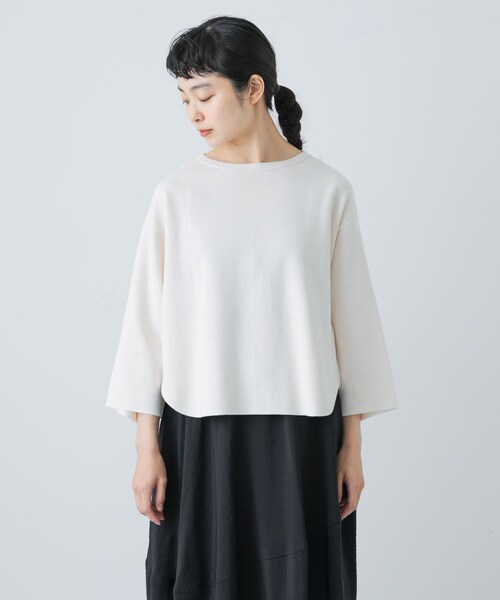 かぐれ（カグレ）の「YLEVE　COTTON RIB PULLOVER（Tシャツ/カットソー・レディース・WHITE/YELLOW・1）」の9枚目の写真
