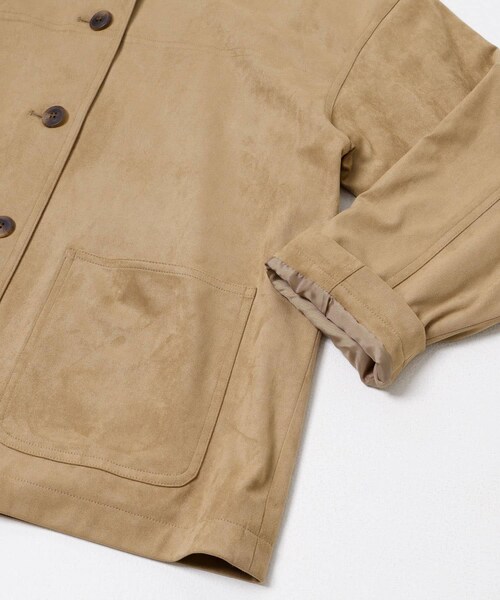ITEMS URBANRESEARCH（アイテムズ アーバンリサーチ）の「フェイクスエードオーバージャケット（テーラードジャケット・レディース・BEG/BRN・Free）」の18枚目の写真
