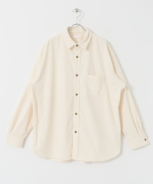 SENSE OF PLACE by URBAN RESEARCH（センスオブプレイスバイアーバンリサーチ）の「コーデュロイルーズシャツ（シャツ/ブラウス・メンズ・IVORY/BLACK/BLUE/L.KHAKI・M/L）」の13枚目の写真