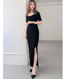 RESEXXY | ハートネックタイトニットワンピース(ワンピース)