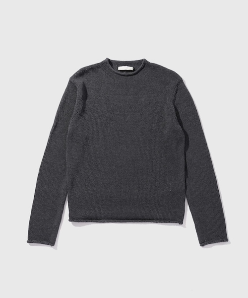 ADAM ET ROPE'(アダムエロペ)の「【AMOMENTO/アモーメント】 PAPER YARN PULLOVER(ニット/セーター・メンズ・チャコール/ベージュ・L/M)」の2枚目の写真