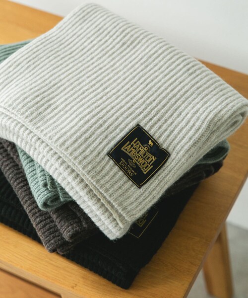 URBAN RESEARCH DOORS(アーバンリサーチドアーズ)の「ハミルトンマフラー(マフラー・メンズ・OFF WHITE/MIX BROWN/BLACK/SAGE GREEN・-)」の2枚目の写真