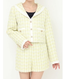 CALNAMUR | セーラーツイードジャケット(ノーカラージャケット)