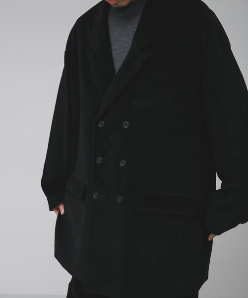URBAN RESEARCH（アーバンリサーチ）の「THE DAY　MOLESKIN DOUBLE BREASTED JACKET（テーラードジャケット・メンズ・BLACK・2/3）」の5枚目の写真