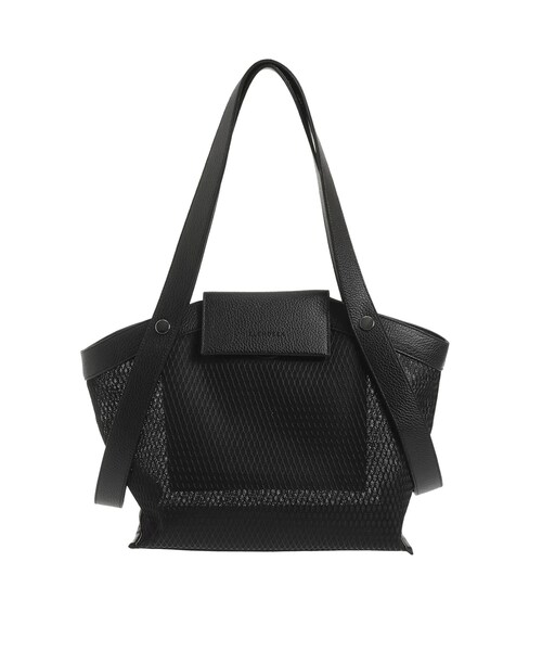 ELENDEEK(エレンディーク)の「2WAY HANDLE MESH BAG(トートバッグ・レディース・オフホワイト/ブラック・F)」の5枚目の写真