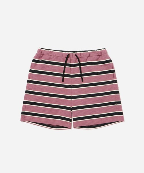 Saturdays NYC(サタデーズ ニューヨークシティ )の「Mesh Border Stripe Shorts(その他パンツ・レディース・ライトグリーン/パープル・L/M/S/XL)」の7枚目の写真