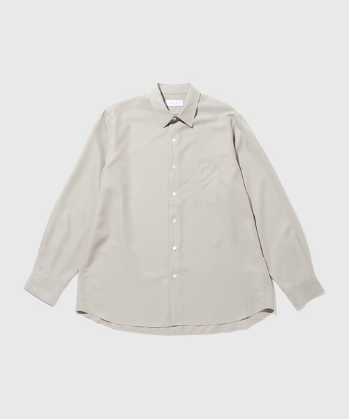 ADAM ET ROPE'（アダムエロペ）の「スエードタッチ レーヨン レギュラーカラーシャツ（シャツ/ブラウス・レディース・ブラック/ライトグレー/キナリ/ピンク系・L/M）」の6枚目の写真