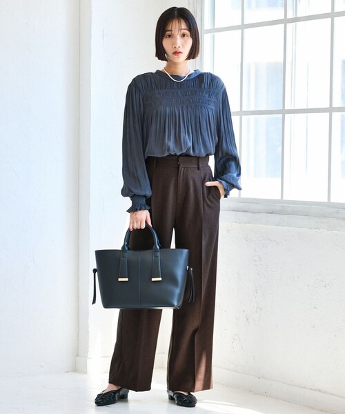 VIS（ビス）の「ギャザーバブーシュパンプス（パンプス・レディース・ブラック/オフホワイト・L/M）」の6枚目の写真